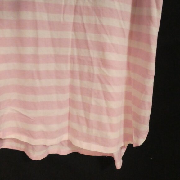 VICTORIA'S SECRET | medium | Pink and White Stripe Sleep Shirt | Rolled Cuffs - Picture 8 of 13